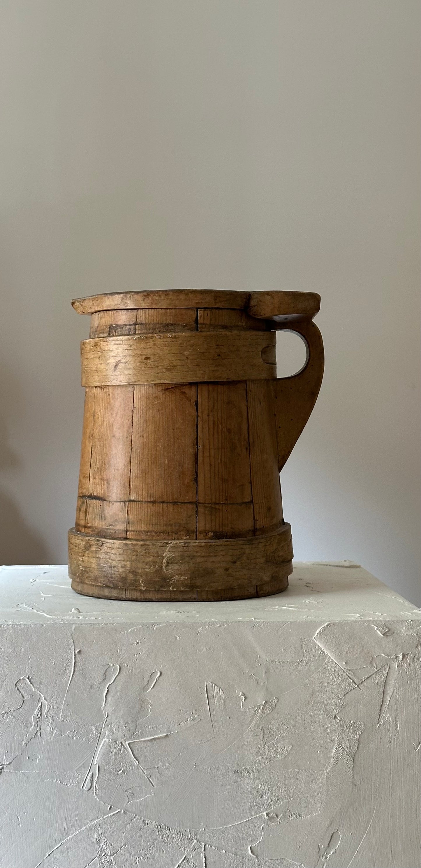 Large Swedish Wooden Grain Measure