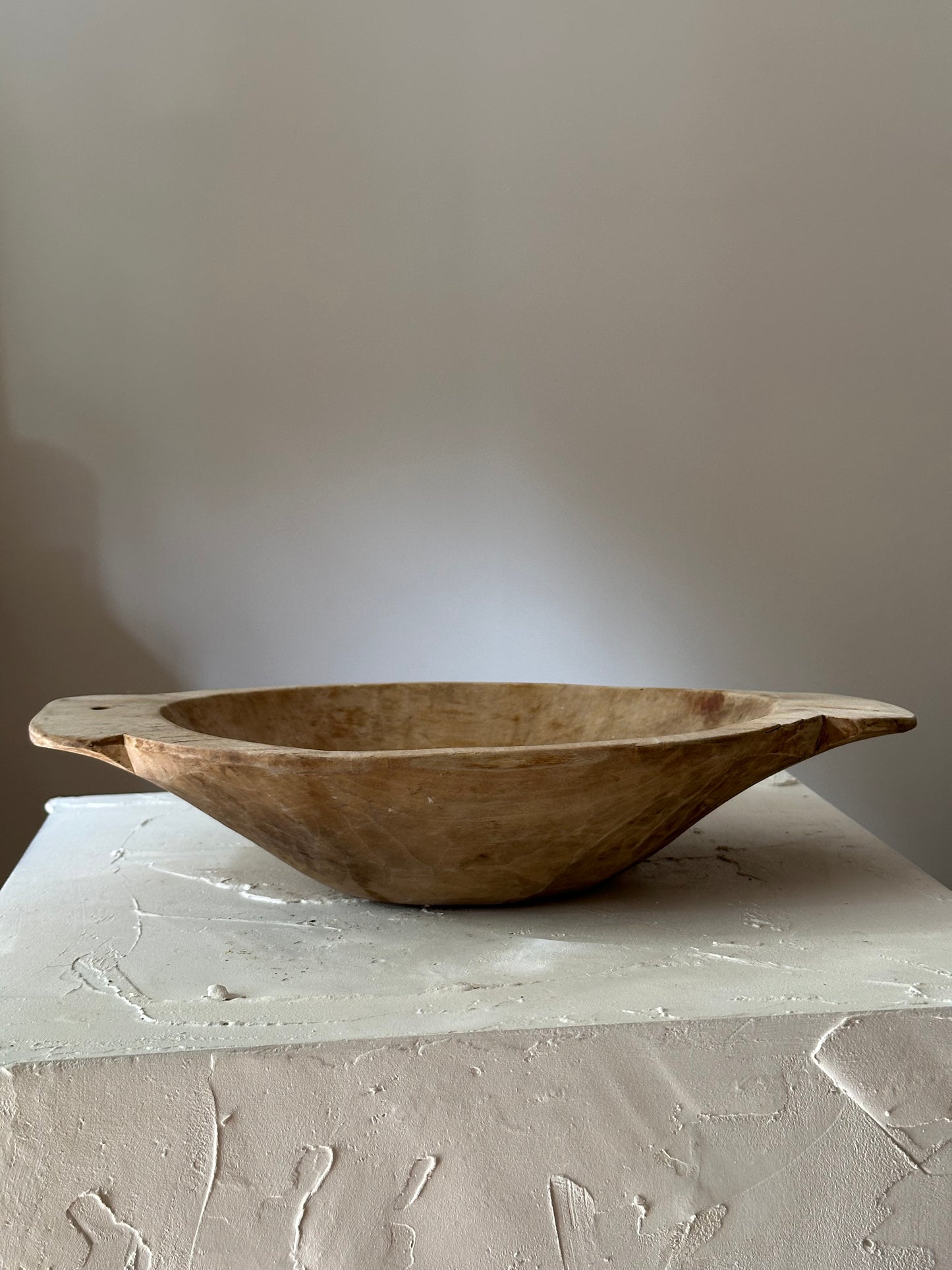 Hand-Carved Wooden Harvest Bowl