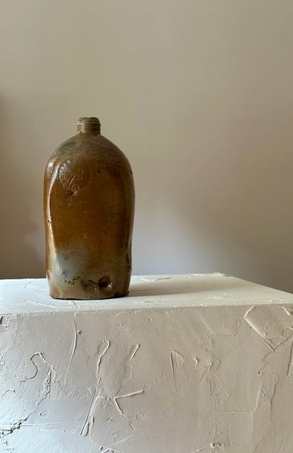 French Timeworn Stoneware Bottle
