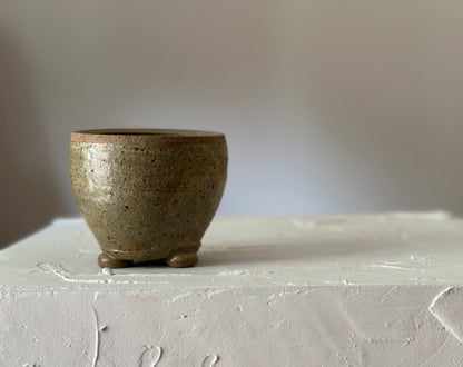 Footed Studio Pottery Vessel