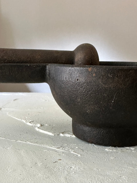 Vintage Solid Iron Mortars