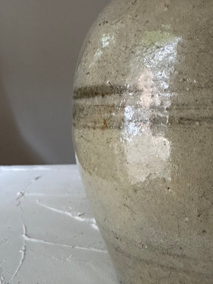 Rustic Stoneware Ginger Jar