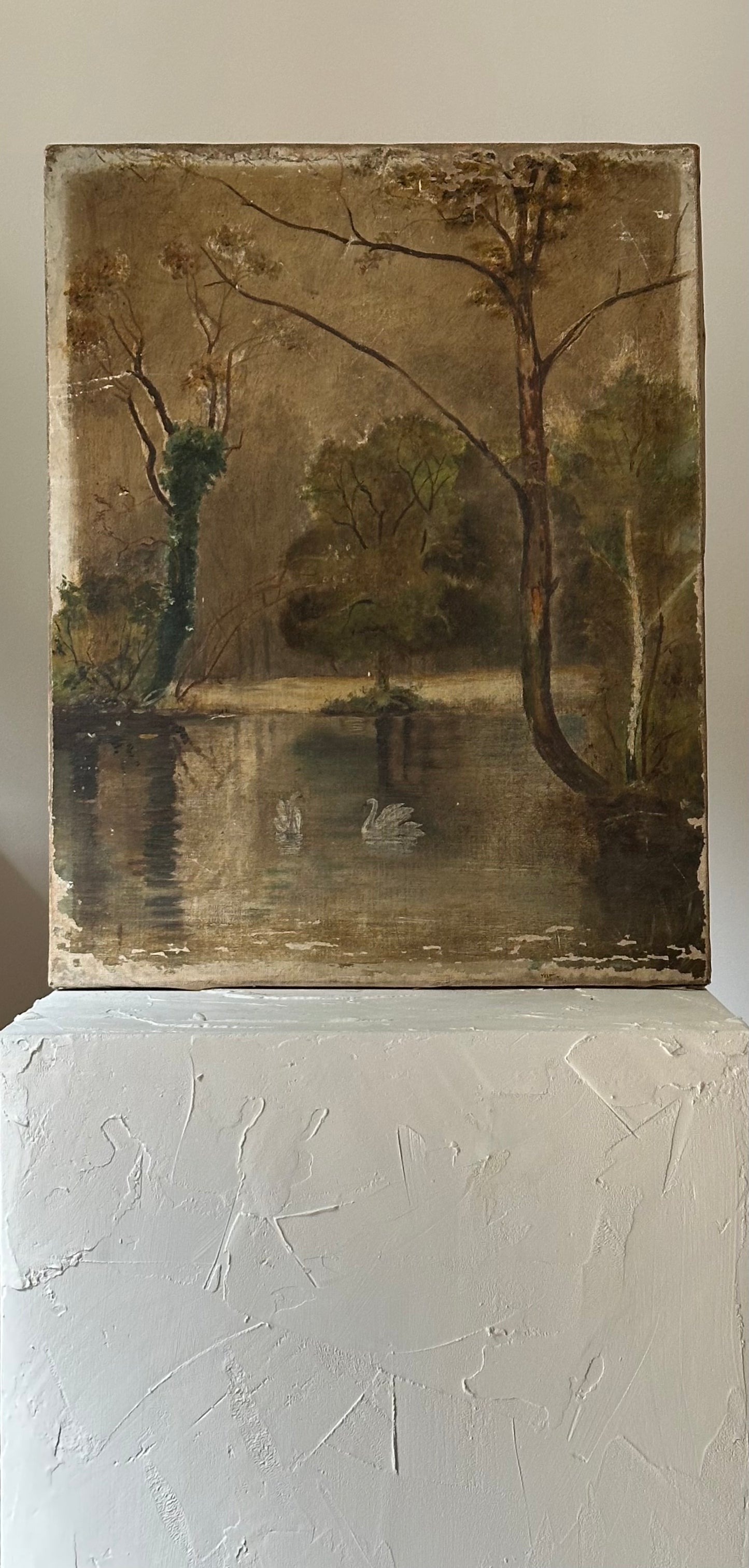 “Still Water” Vintage Oil Painting on Canvas
