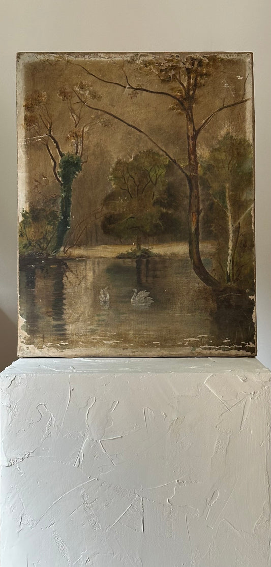 “Still Water” Vintage Oil Painting on Canvas