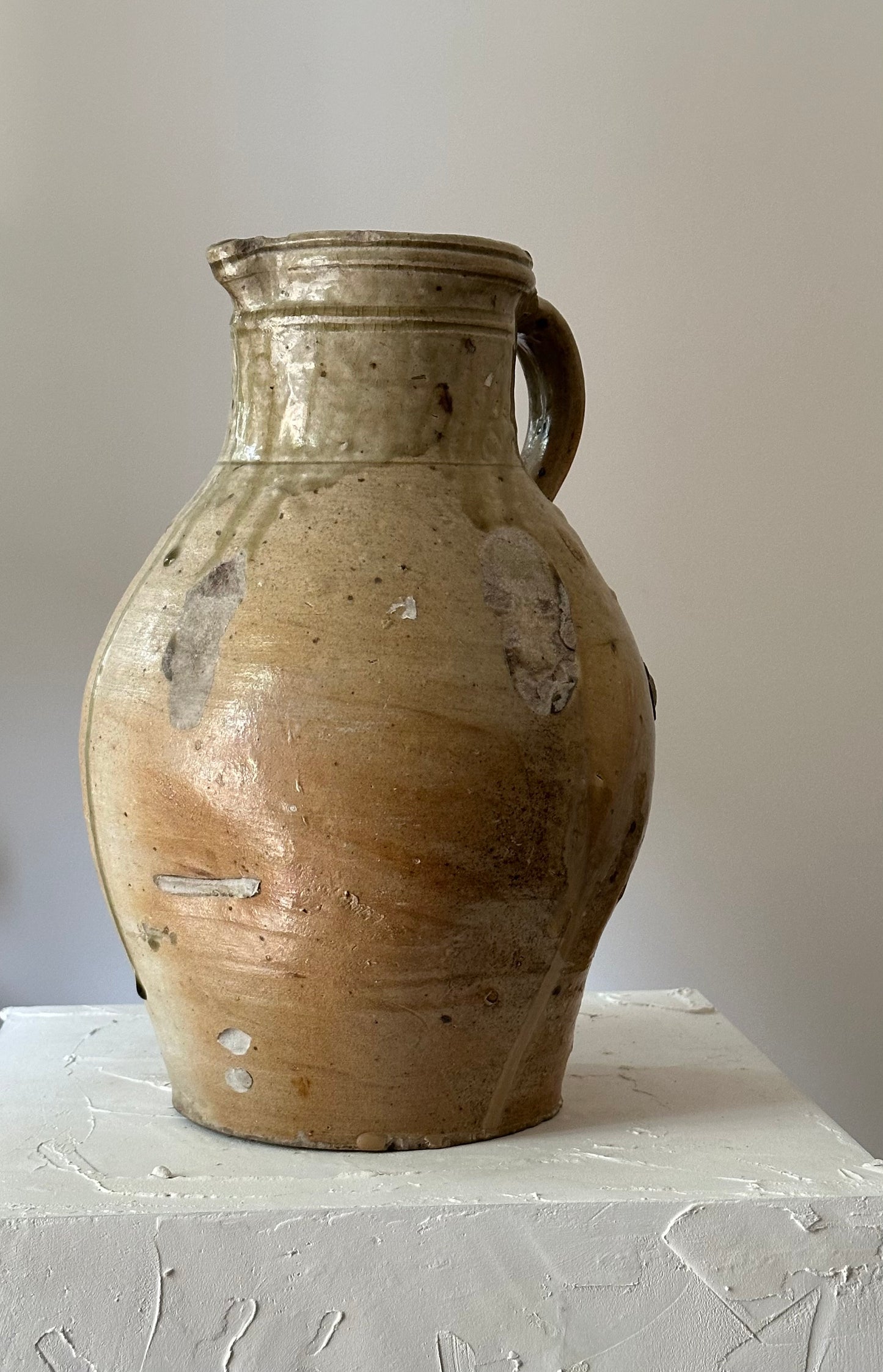 Glazed Provincial Pottery Pitcher
