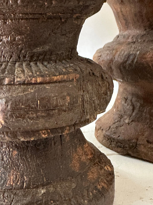 Reclaimed Indian Wooden Candle Holders iii