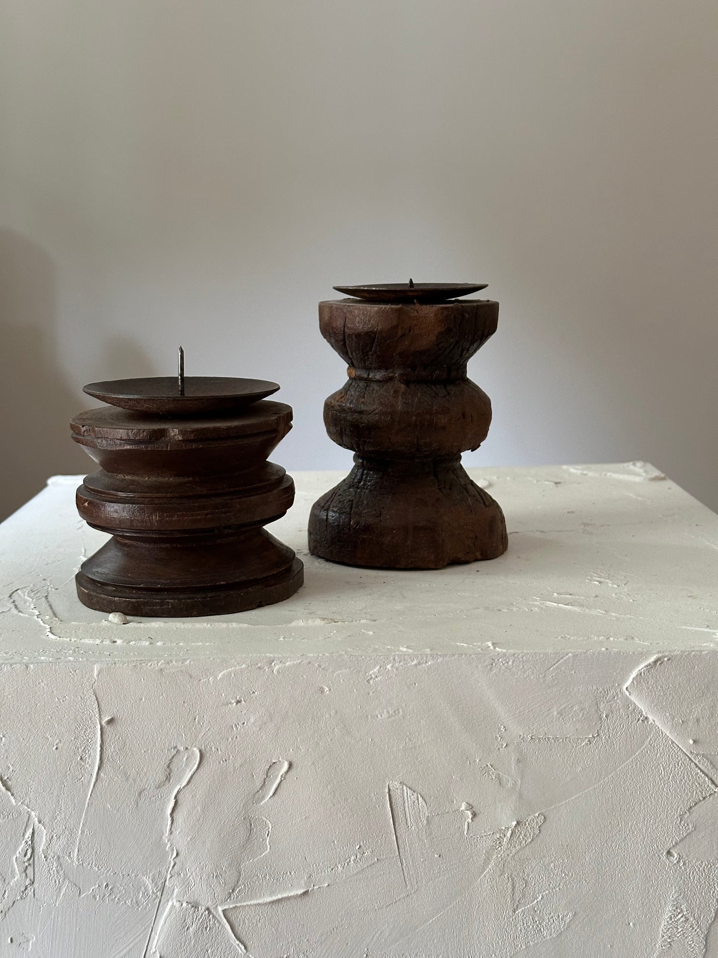 Reclaimed Indian Wooden Candle Holders ii