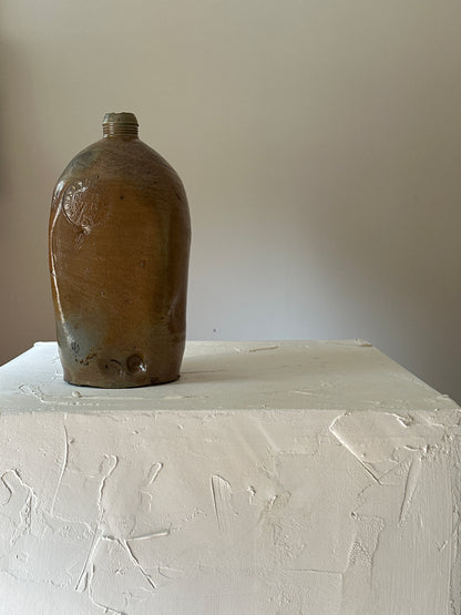 French Timeworn Stoneware Bottle