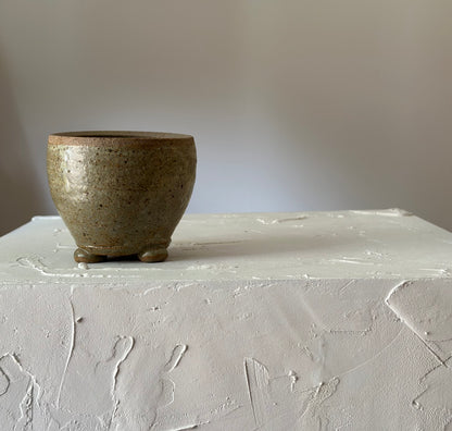 Footed Studio Pottery Vessel