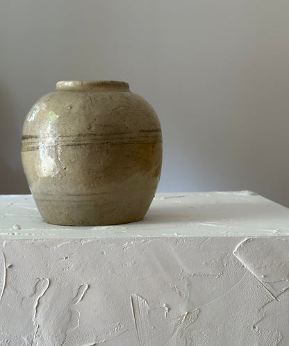 Rustic Stoneware Ginger Jar