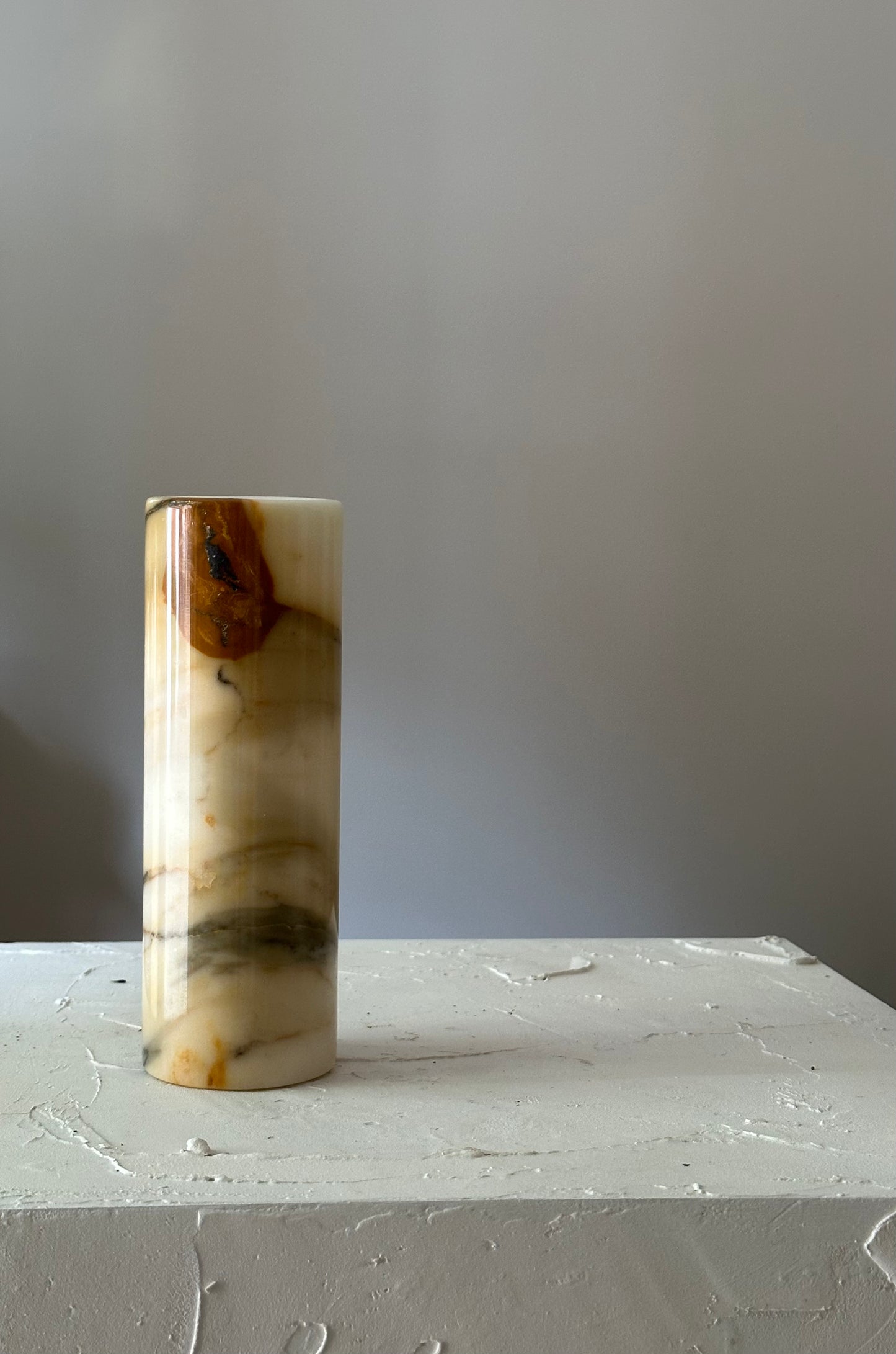 Vintage Veined Onyx Vase