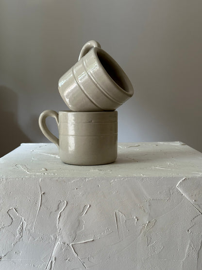 Pair of Vintage French Stoneware Mugs ii