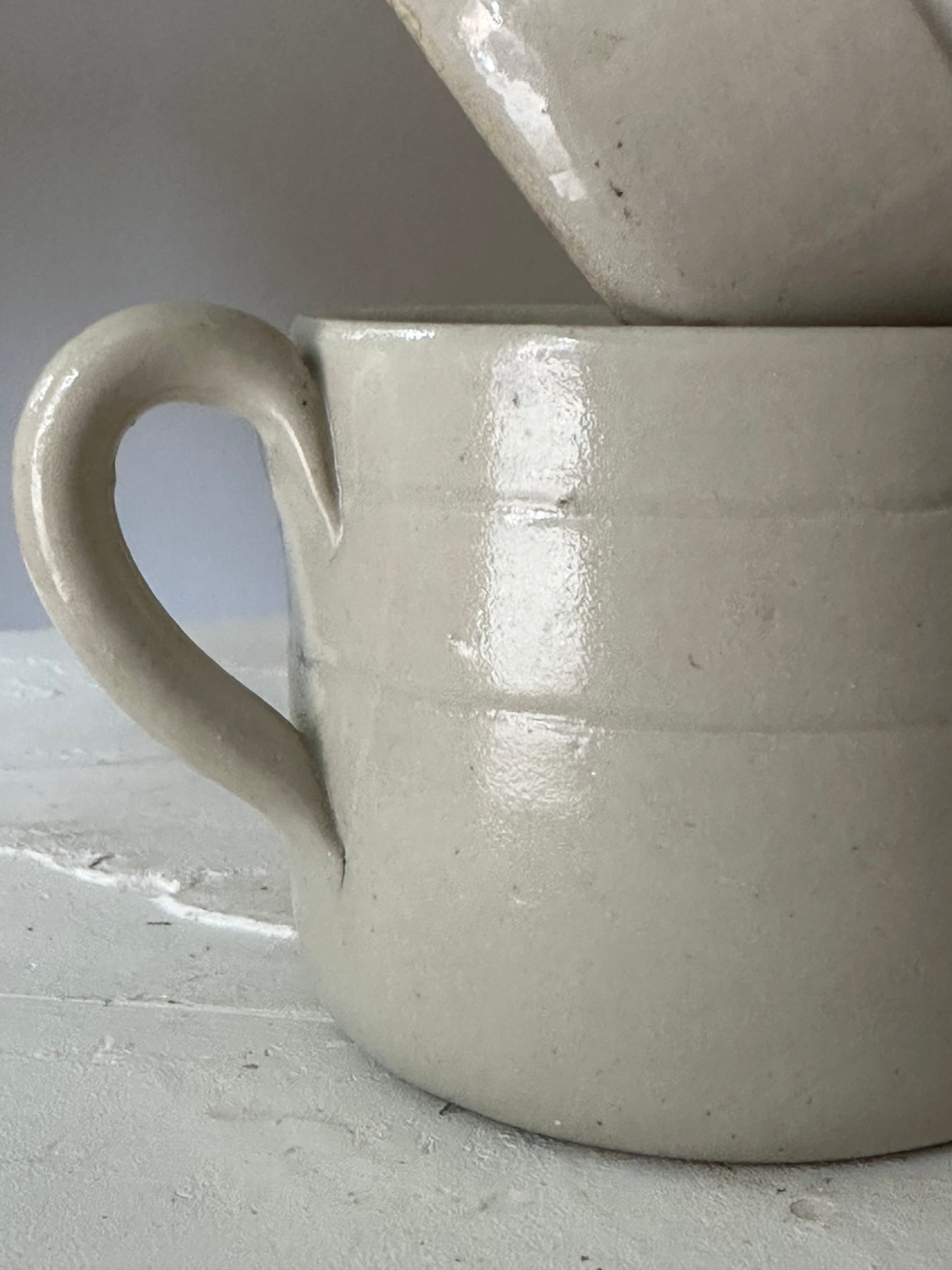 Pair of Vintage French Stoneware Mugs ii